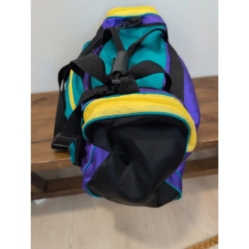 LA GEAR Vintage 80s 90s Retro Neon Gym Duffel Travel Bag